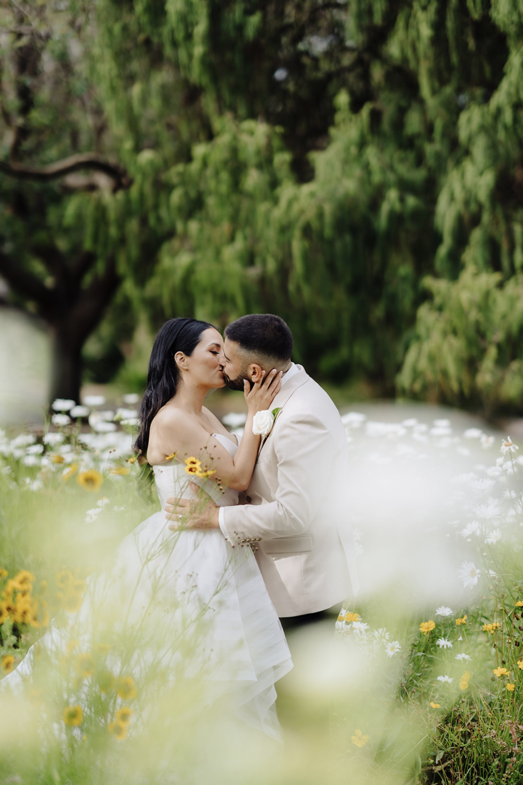 Candid wedding photography at a Sydney church and portraits at The Royal Botanic Gardens,